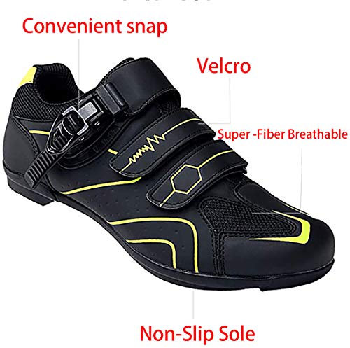 Zapatillas De Ciclismo Zapatillas De Bicicleta De Carretera Y Montaña De Fibra De Carbono Antideslizantes Y Transpirables, Zapatillas De Deporte A Rayas Reflectantes (40,Gris)