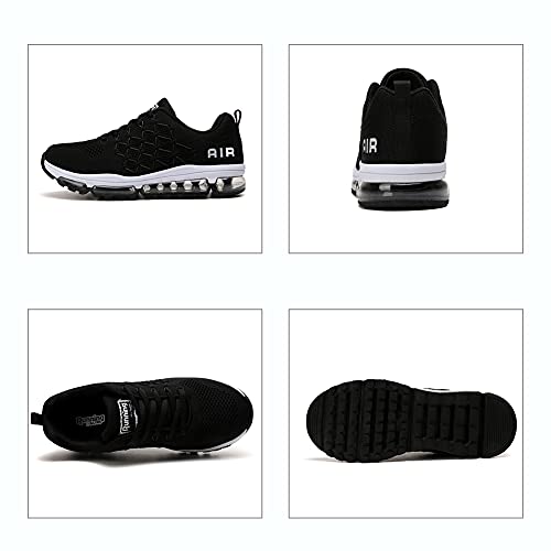 Zapatillas de Deporte Hombre Mujer Zapatos para Correr Aire Zapatillas de Running para Respirable Cómoda Gimnasio Zapatillas Casual Outdoor Calzado Asfalto Sneakers 877black39