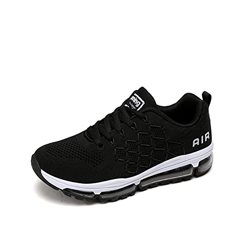 Zapatillas de Deporte Hombre Mujer Zapatos para Correr Aire Zapatillas de Running para Respirable Cómoda Gimnasio Zapatillas Casual Outdoor Calzado Asfalto Sneakers 877black39