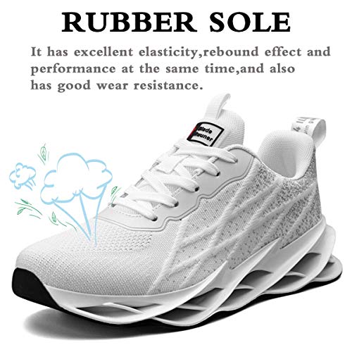 Zapatillas de Running para Hombre Mujer Zapatos Deportivo Casual Tenis Asfalto Zapatos Deporte Fitness Gym Correr Gimnasio Transpirables Seguridad Atlético Trekking Sneakers g33white39