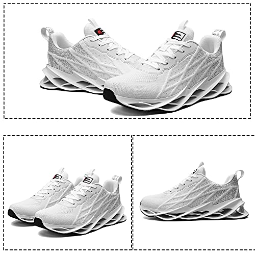 Zapatillas de Running para Hombre Mujer Zapatos Deportivo Casual Tenis Asfalto Zapatos Deporte Fitness Gym Correr Gimnasio Transpirables Seguridad Atlético Trekking Sneakers g33white39