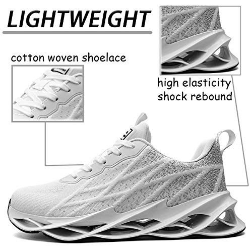 Zapatillas de Running para Hombre Mujer Zapatos Deportivo Casual Tenis Asfalto Zapatos Deporte Fitness Gym Correr Gimnasio Transpirables Seguridad Atlético Trekking Sneakers g33white39