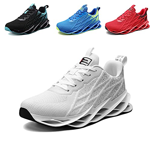 Zapatillas de Running para Hombre Mujer Zapatos Deportivo Casual Tenis Asfalto Zapatos Deporte Fitness Gym Correr Gimnasio Transpirables Seguridad Atlético Trekking Sneakers g33white39