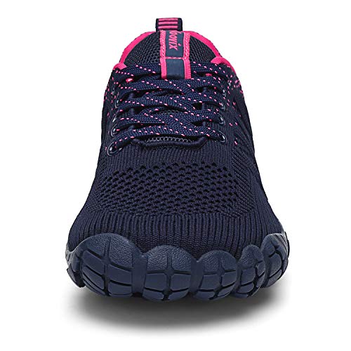 Zapatillas de Trail Running Barefoot Unisex-Adulto Minimalistas Zapatillas de Deporte Exterior Azul Rosa36