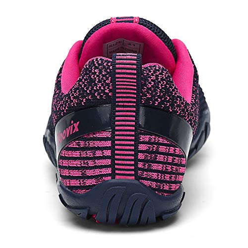 Zapatillas de Trail Running Barefoot Unisex-Adulto Minimalistas Zapatillas de Deporte Exterior Azul Rosa36