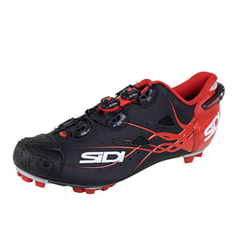 Zapatillas MTB Sidi Tiger Matt Carbon SRS Matt Negro-Rojo (EU 41, Rojo)