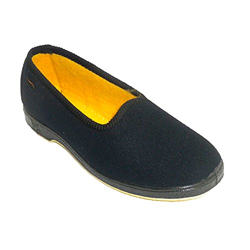 Zapatillas Mujer de Persona Mayor Muy cómodas Doctor Cutillas en Negro Talla 37