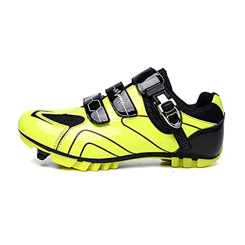 Zapatos De Ciclismo para Bicicletas De MTB para Hombre con Llave para Mujer Zapatos De Montaña Zapatos SPD Zapatos Antideslizantes Livianos Alpinismo A Pie Fitness(Size:43-275mm,Color:Verde)