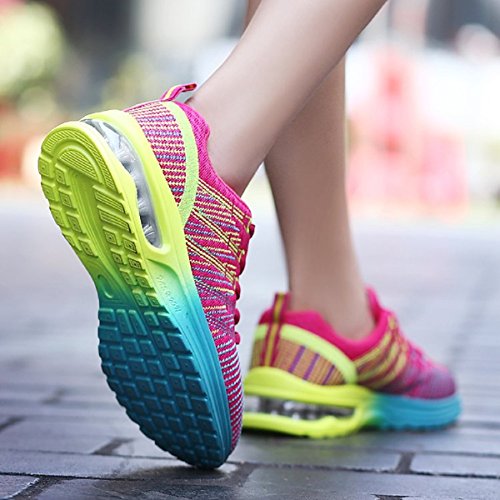 Zapatos de Running Para Mujer Zapatillas Deportivo Outdoor Calzado Asfalto Sneakers Rojo 40