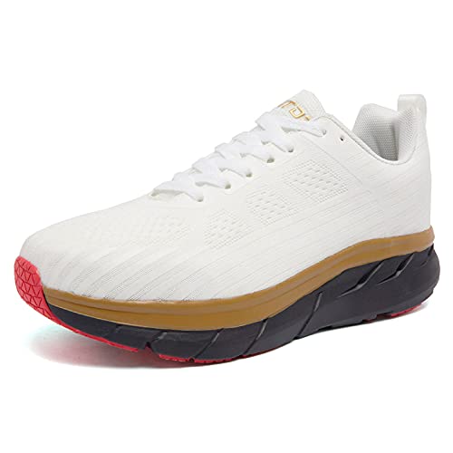 Zapatos para Correr Hombre Mujer Zapatillas de Deportes Tenis Deportivas Running Calzado Carretera Trekking Sneakers Gimnasio Transpirables Casual Montaña Blanco 41 EU