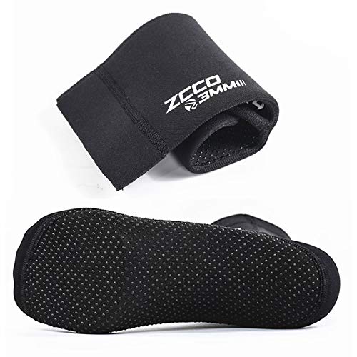 ZCCO Calcetín de Neopreno Premium, Calcetines de Agua de 3 mm para Buceo, Snorkel, Playa, Surf, natación, navegación (Negro, M)