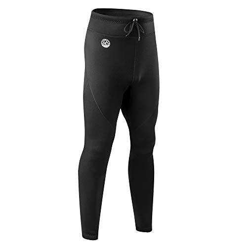 ZCCO Pantalones de Neopreno para Hombre, Pantalones Largos de Neopreno de 1,5 mm para Hacer Surf, Kayak, natación, Buceo, piragüismo (Negro, 3XL)