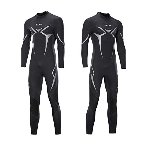 ZCCO trajes de neopreno de 3 mm de primera calidad para buceo de manga completa para pesca submarina, buceo, surf, piragüismo, buceo trajes húmedos, Hombre, negro, xx-large