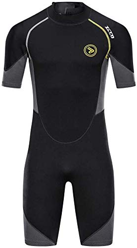 ZCCO Trajes de neopreno para hombre de 1.5/3 mm de alta calidad con cremallera trasera para pesca submarina, snorkel, surf, canoa, buceo (1.5 mm, XXXXL)