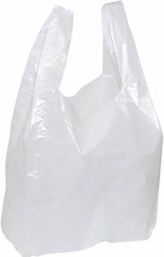 ZCENTER Bolsas de Plástico Tipo Camiseta Resistentes, Reutilizables y Recicladas Tamaño Cumple Normativa Aptas Uso Alimentario Paquete de 120 unidades(50x60CM)