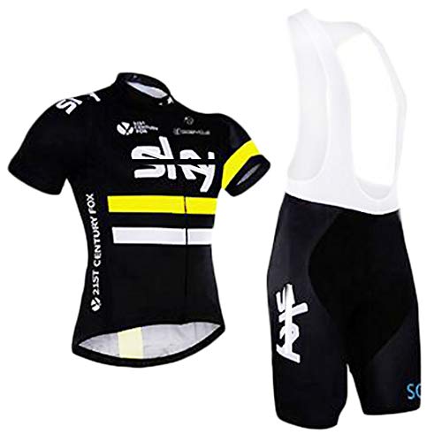 ZCFXJiTuanYZ Deportes al Aire Libre Traje de Jersey Ciclismo Ropa Deportiva Camisa de Manga Corta Correa Pantalones Cortos Transpirable y de Secado rápido Primavera y Verano