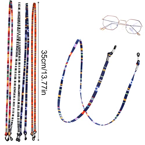 Zeayebsr Cadena de Gafas,Cordones para Gafas Correa Cuerda Gafas de Sol Étnico Cadena de Gafas Lectura Retenedor Estampado Étnico de Gafas Mujer Hombre Niños Accesorios para Gafas Universales(5 Pcs)