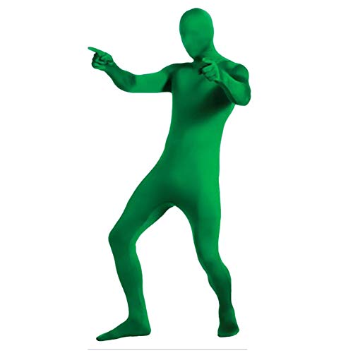 Zebery Trajes de disfraz para hombre, medias de cuerpo completo para hombre traje de spandex Halloween Cosplay traje, verde, XXXL