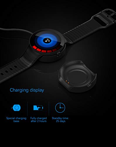 Zeerkeer Smartwatch, Reloj Inteligente Impermeable IP68 Reloj Deportivo Reloj Fitness con Pantalla Táctil Completa Pulsómetro Cronómetros Notificación de Llamada y Mensaje para Android y iOS