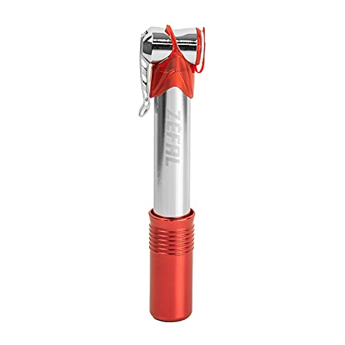 ZEFAL Mini hinchador Air Profil Micro Aluminio Plata/Rojo, Unisex