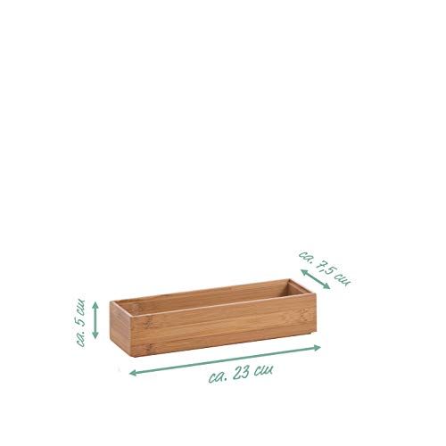 Zeller 13331 Caja para Poner Orden, Madera, Marrón, 23x7.5x5 cm