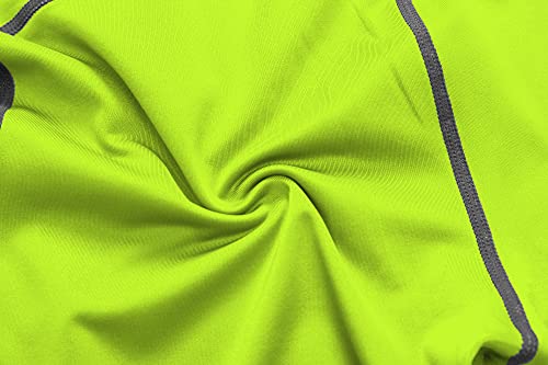 ZENGVEE 3 Piezas Mallas Cortas Hombre Running Pantalones Cortos Hombre de Mallas para Deporte, Fitness, Gym(Black Grey Yellow-XL)