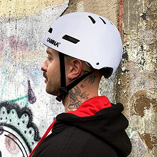 Zeroall Casco de Bicicleta Adulto Súper Ligero 53-62cm Tamaño Ajustable Casco de Ciclo Cascos de Ciclismo para Bicicleta Patineta Bicicletas Eléctricas Escalada de Roca(Blanco)