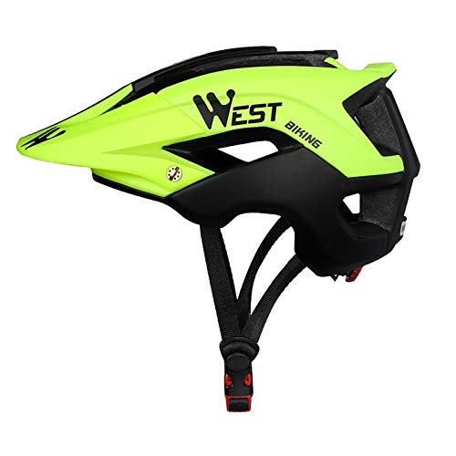 Zeroall Casco de Bicicleta Ligero para Hombre Mujer 56-62cm Tamaño Ajustable Casco de Ciclo con Visera Desmontable Cascos de Ciclismo para Bicicleta Patineta Scooter(Verde)