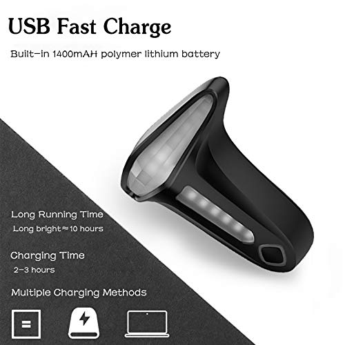 Zeroall Luz Trasera de Bicicleta Forma de T Inteligente Recargable USB IP66 Impermeable, 5 Modos de iluminación Faro Trasero de Bici LED Luz para Bicicleta de Carretera MTB(Negro)