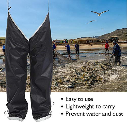 Zerone Pantalones de Pesca para niños, Vadeadores de Pesca a Prueba de Agua de pie Adultos al Aire Libre Ejército Militar Protección Impermeable contra la Lluvia sobre Pantalones Leggings(Negro)