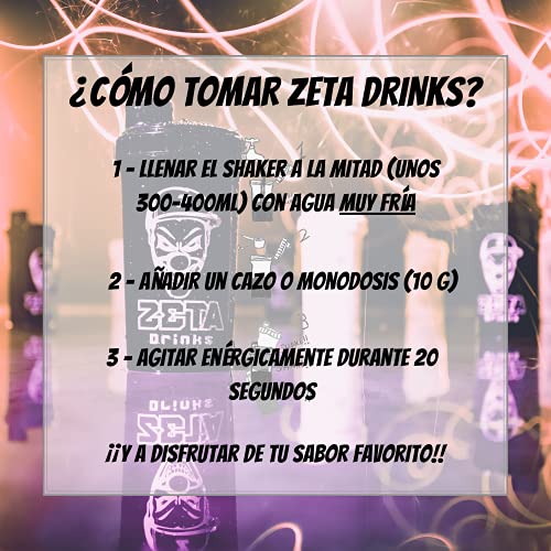 ZETA DRINKS Bebida Energética para gamers en polvo TUBO TROPIC KILL Energía para Esports Y Creadores 400g 40 Bebidas