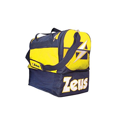 Zeus Borsa Delta Bolsa De Deporte Bolsa De Gimnasio Bolsa De Futbol Bolsa de Basket 70% Nylon 30% Poliester 48 x 50 x 27 cm Pegashop (Azul Amarillo Blanco)