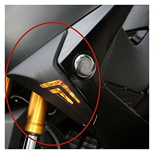 ZHANGLI LIJUN Store Apto para Yamaha T-MAX TMAX 530 2017 2017 2019 Tapa de la luz de la señal de Giro Capas de cáscara de Cola Mate Negra (Color : Matte Black)