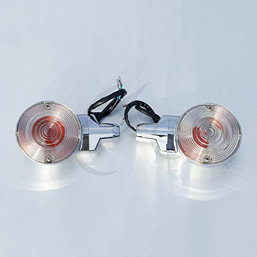 ZHFEN Lente de luz de Giro Plana Delantera para, Compatible with Harley Touring Electra Glide 01-17 Tres Colores (Color : H)