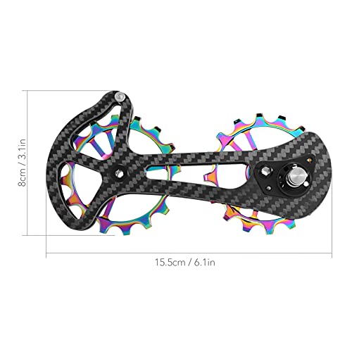 ZIEM 16T Bicicleta Cojinete de cerámica de la Rueda de la polea del Jockey de Fibra de Carbono CNC Guía de desviadores Traseros de Repuesto para Shimano 6800/6870/4600/9000/9070 Ultegra/Dura Ace