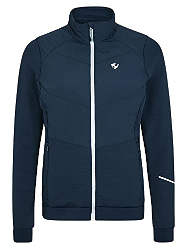 Ziener Narina Chaqueta Funcional/híbrida para Deportes de montaña | Acolchada, Resistente al Viento Primaloft, Azul Marino, 36 para Mujer