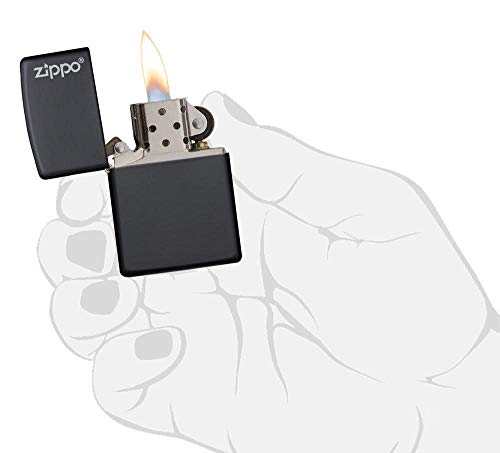 Zippo 60001203 Encendedor, Metal, Cromo, negro