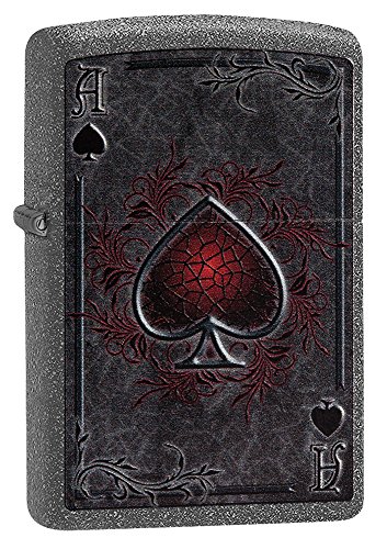 Zippo Ace - Encendedor de Gasolina (latón, Aspecto de Acero Inoxidable, 1 x 6 x 6 cm)