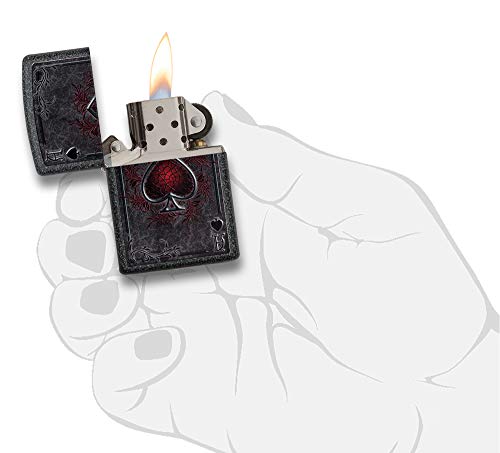 Zippo Ace - Encendedor de Gasolina (latón, Aspecto de Acero Inoxidable, 1 x 6 x 6 cm)