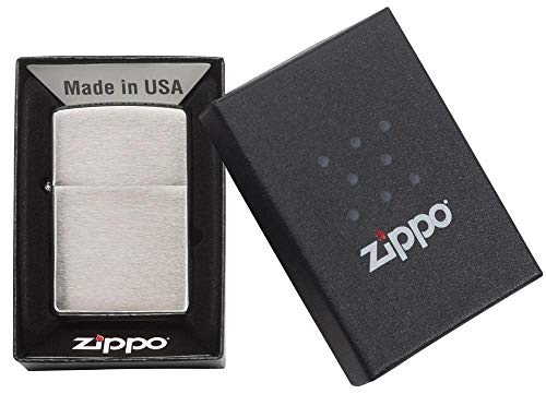 Zippo Brush Chrome Encendedor, Metal, Cromo, Única