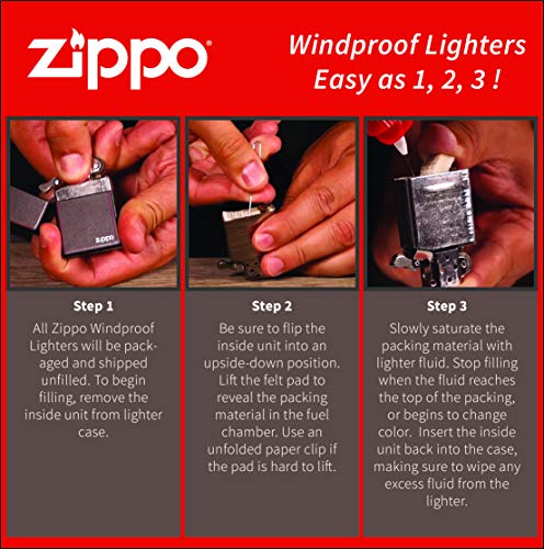 Zippo Encendedor, Acero, 1x3.5x5.5 cm