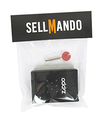 Zippo Mechero Cromado con Efecto Cepillado, Incluye 6 Piedras de Repuesto