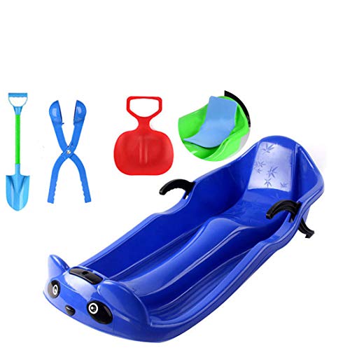 ZKZK Doble Espesor Snowboard Snowboard Snowboard Sandboard Desierto Trineo para Adultos Niño Trineo Resistente al Desgaste Coche Fast Snow Speeder (Azul) 100cm