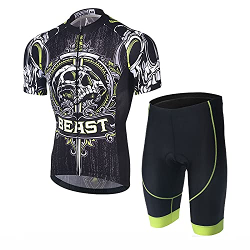 ZMMZZ Maillot de Ciclismo clásico para Hombre Race fit Gel Acolchado Culotte con Tirantes Ciclismo Combo,Style 1,XXL