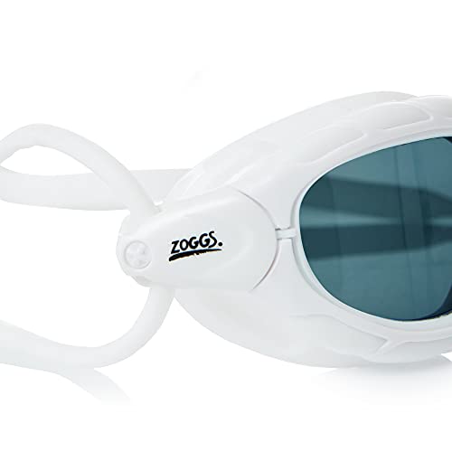 Zoggs Gafas de natación unisex Predator, color blanco y ahumado, pequeño