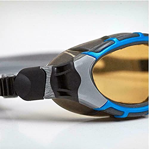 Zoggs Predator Flex Polarized Ultra Reactor Goggles S - Gafas de natación, color azul metalizado y plateado