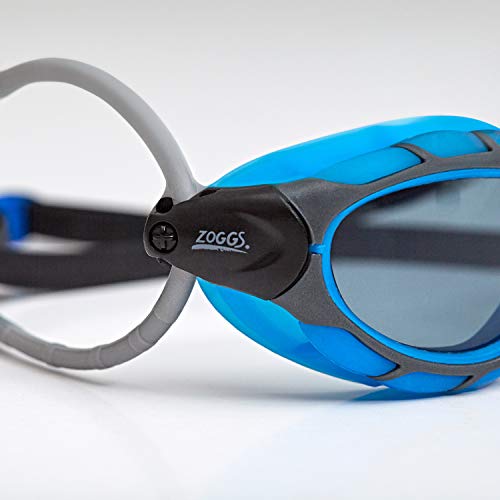 Zoggs Predator Gafas de natación, Unisex Adulto, Azul/Negro/Humo, Small