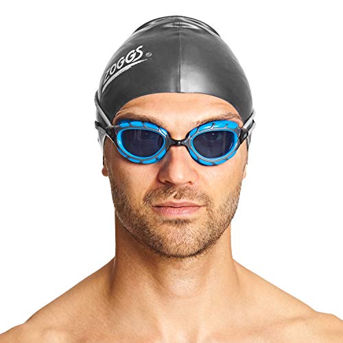 Zoggs Predator Gafas de natación, Unisex Adulto, Azul/Negro/Humo, Small