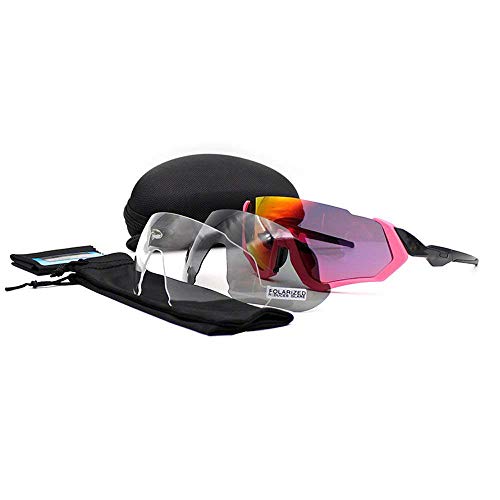 ZoliTime 2018 New Oakley OO9401flight Jacket Gafas de Ciclismo (Rosado)