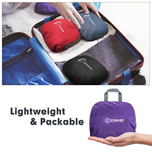 ZOMAKE 30L Ligera Mochila Plegable de Senderismo Excursión Deportes, Mochilas Pequeña Impermeable para Mujer Hombre Viaje(Violet)